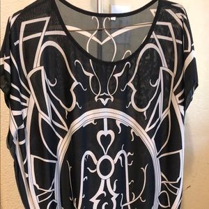 Black and white tunic